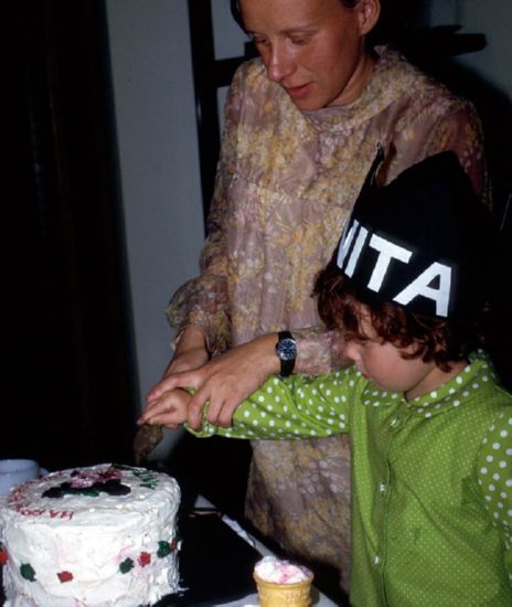  at Anita's  fourth birthday, May 1973